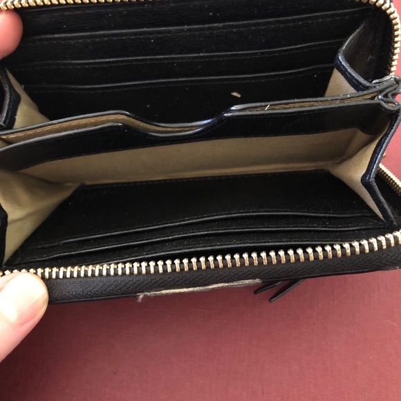 Tahari orange and blue small zippered wallet travel passport - Picture 3 of 16